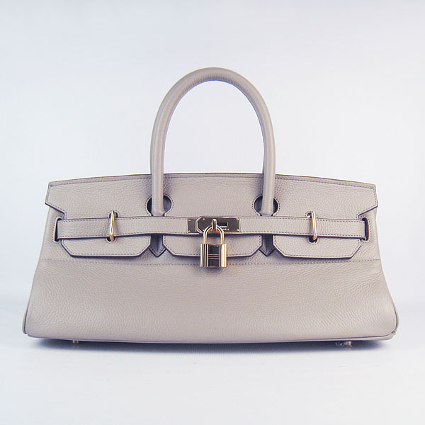 Hermes Birkin 6109 Togo Leather Bag Grey 42cm Gold