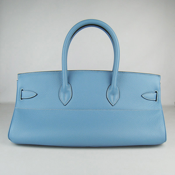 Hermes Birkin 6109 Togo Leather Bag Light Blue 42cm Gold