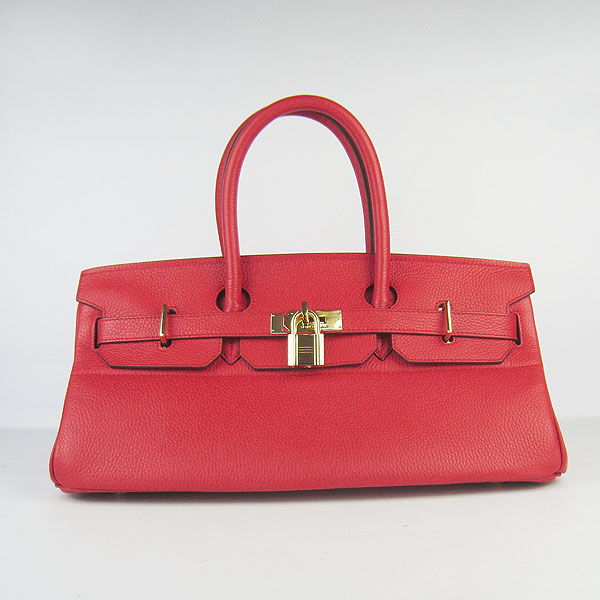 Hermes Birkin 6109 Togo Leather Bag Red 42cm Gold