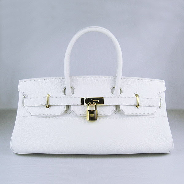 Hermes Birkin 6109 Togo Leather Bag White 42cm Gold