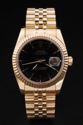 Rolex Datejust Golden&Black Stainless Steel Men Watch-RD2398 Rolex Datejust Golden&Black Stainless Steel Men Watch-RD2398