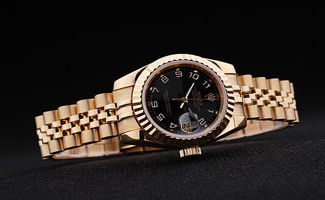 Rolex Datejust Golden&Black Stainless Steel Watch-RD3781 Rolex Datejust Golden&Black Stainless Steel Watch-RD3781