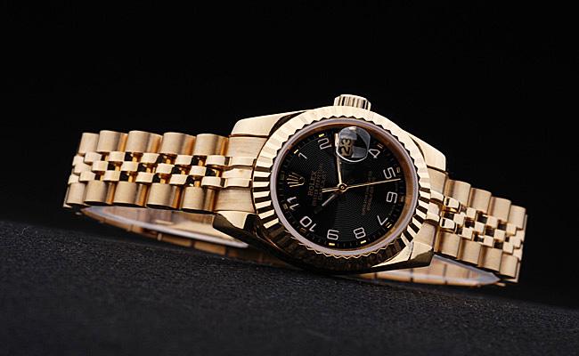Rolex Datejust Golden&Black Stainless Steel Watch-RD3781 Rolex Datejust Golden&Black Stainless Steel Watch-RD3781