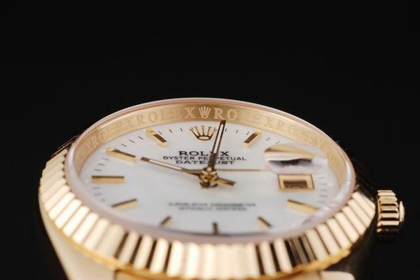 Rolex Datejust Golden&White Cutwork Stainless Steel Watch-RD2400 Rolex Datejust Golden&White Cutwork Stainless Steel Watch-RD2400