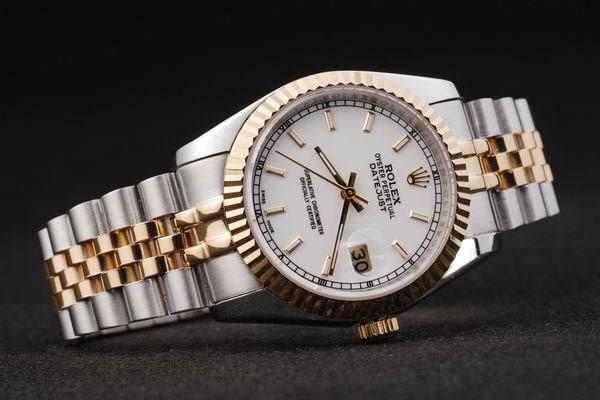 Rolex Datejust Golden&White Surface Men Watch-RD2366 Rolex Datejust Golden&White Surface Men Watch-RD2366