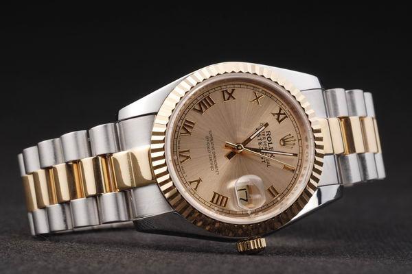 Rolex Datejust Golden Surface Stainless Steel Watch-RD2408 Rolex Datejust Golden Surface Stainless Steel Watch-RD2408