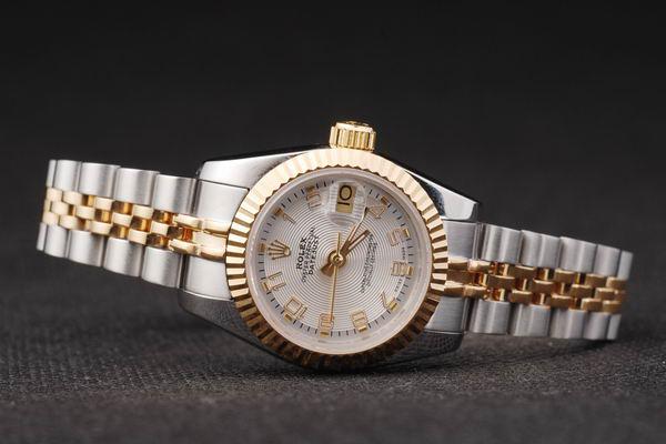 Rolex Datejust Mechanism Golden White Surface Watch-RD2459 Rolex Datejust Mechanism Golden White Surface Watch-RD2459