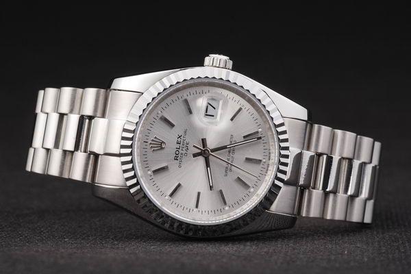 Rolex Datejust Silver White Stainless Steel Watch-RD2412