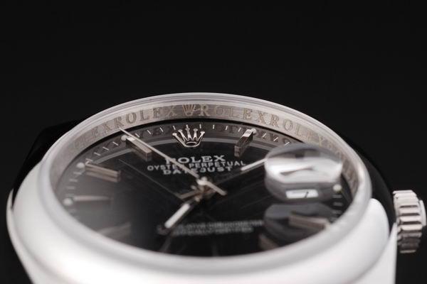 Rolex Datejust Swiss Mechanism Silver Black Watch-RD2381 Rolex Datejust Swiss Mechanism Silver Black Watch-RD2381