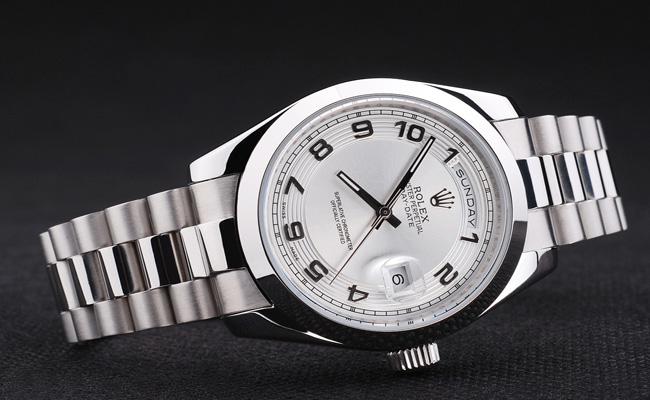 Rolex Day-Date Silver White Stainless Steel Watch-RD2904 Rolex Day-Date Silver White Stainless Steel Watch-RD2904