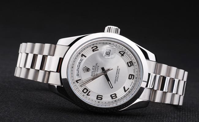 Rolex Day-Date Silver White Stainless Steel Watch-RD2904 Rolex Day-Date Silver White Stainless Steel Watch-RD2904