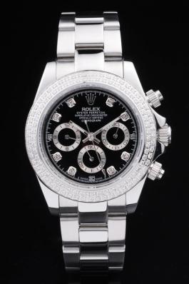 Rolex Daytona Mechanism Silver Bezel&Black 39mm Watch-RD4014