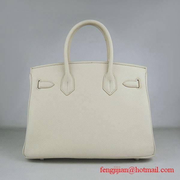 Hermes Birkin 30cm Togo Leather Bag Cream 6088