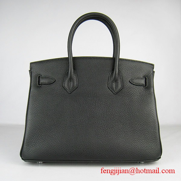 Hermes Birkin 30cm Togo Leather Bag Black 6088