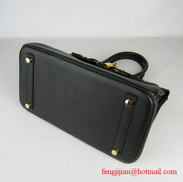 Hermes Birkin 30cm Togo Leather Bag Black 6088