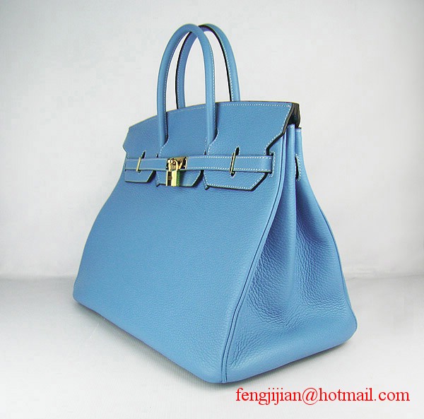 Hermes Birkin 40cm Togo Bag Light Blue 6099