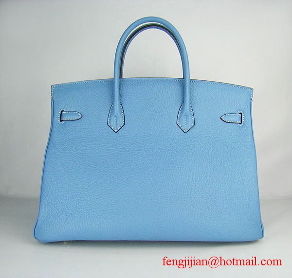 Hermes Birkin 40cm Togo Bag Light Blue 6099