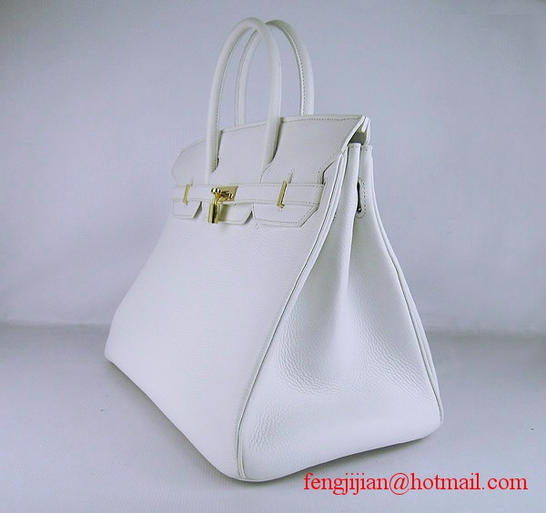 Hermes Birkin 40cm Togo Bag 6099 Light White gold padlock