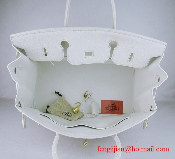 Hermes Birkin 40cm Togo Bag 6099 Light White gold padlock