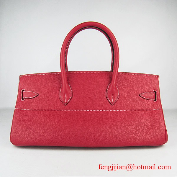 Hermes Birkin 42cm Togo Leather Bag 6109 Red gold padlock