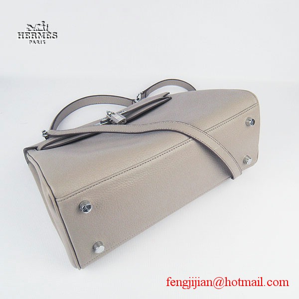 Hermes Kelly 32cm Togo Leather Bag Grey 6108