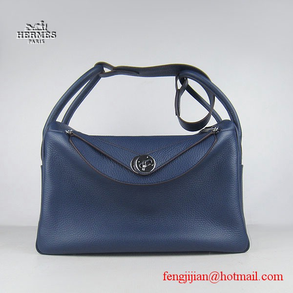 Hermes Women Shoulder Bag Dark Blue 6208