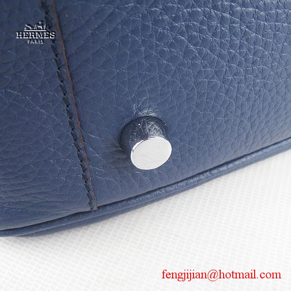 Hermes Women Shoulder Bag Dark Blue 6208