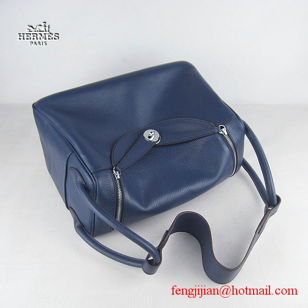 Hermes Women Shoulder Bag Dark Blue 6208