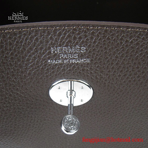 Hermes Women Shoulder Bag Dark Coffee 6208