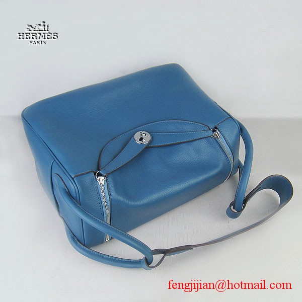 Hermes Lindy Women Shoulder Bag Blue 6208