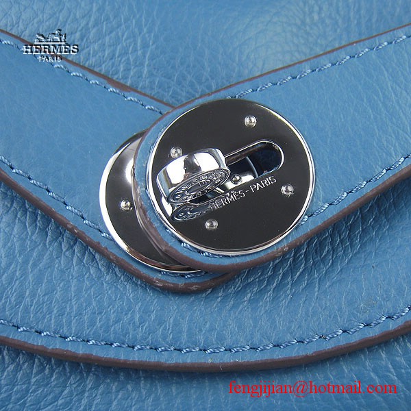 Hermes Lindy Women Shoulder Bag Blue 6208