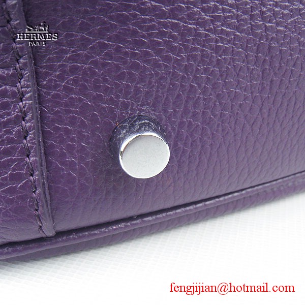 Hermes Women Shoulder Bag Light Purple 6208