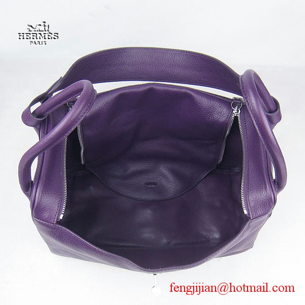 Hermes Women Shoulder Bag Light Purple 6208