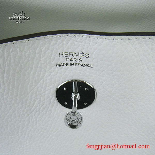 Hermes Women Shoulder Bag White 6208