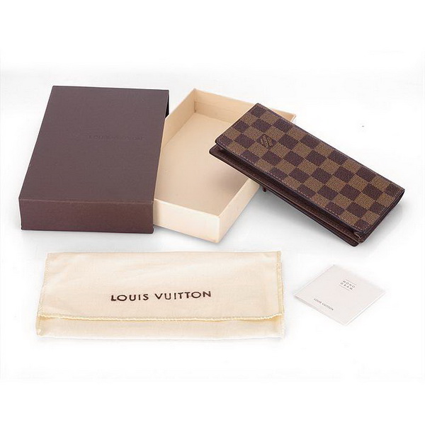 Louis Vuitton Damier Ebene Canvas Ebony Wallet N60825