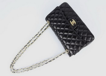 Chanel 2.55 Quilted Flap Handbag A1112 Black with Gold Hardware